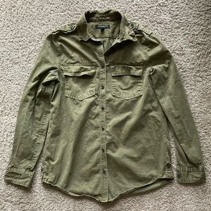 Banana Republic Soft Wash Button Down/Jacket Women's Size XS Olive Green Cotton